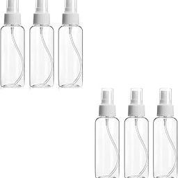 ikis 100 ML Empty Spray Bottles Fine Mist Spray Bottles Set Refillable Mini Spray Bottle for Hair, Perfume, Water, Cologne, Samples, Sanitizer, Hand Wash,etc. (Pack of 6)-1