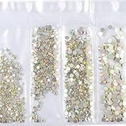SHILLS PROFESSIONAL Glitter Crystal Gems Tips Manicure Nail Art Silver-image-42