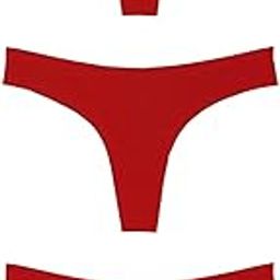 Fashion & Style Women's Daily Use Lightweight V- Shape G-String Cotton Blend Thong Penty Pack of 3-picture-12