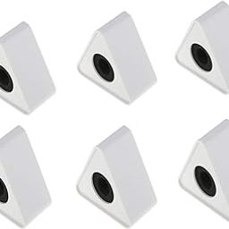Triangle Microphone Logo Station – Customizable Mic Flag Display Stand for Interviews, Podcasts, Broadcasting, Vlogging – White ABS Plastic with Foam Insert (Pack of 6)-image-6