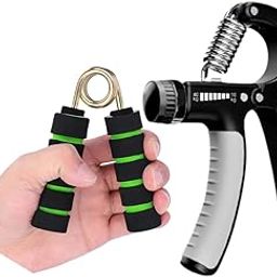 Hand Grip Strengthener, 10-50 Kg Adjustable Resistance, Steel Construction, Ergonomic Design for Forearm Exercise (GREEN)-image-89
