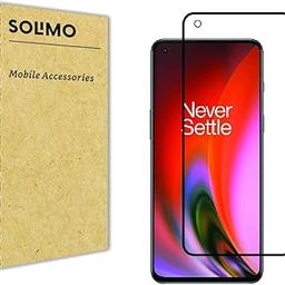 Amazon Brand - Solimo Tempered Glass Screen Protector for Oneplus Nord 2T 5G,Oneplus Nord Ce 5G,Oneplus Nord 2 with Edge-to-Edge Coverage|Easy Installation Kit(6.43 Inches|Black)-picture-0