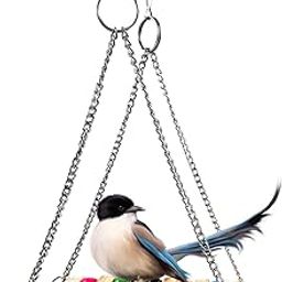 Pet, Bird, Parrot, Parakeet, Budgie, Cockatiel Cage Hammock Swing Toy Hanging Toy-image-9