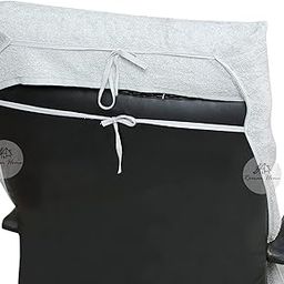 ROMAN HOME Cotton Chair Towel Soft for 500 GSM - Super Soft Office Chair Towel with Tie Knot(White for 1 tie)-image-7