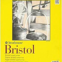 Strathmore 300 Series Bristol Smooth Paper Pad | Acid Free Paper Ensures Longevity | Heavy Weight Paper for Final Artwork | 270 GSM, 20 Sheets, 27.9 x 35.6 cm-picture-23