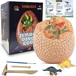Kidology Dino Egg Dig Set - Egg Dinosaur Toys for Kids 3-12 Year Old - 1 Easter Eggs & Surprise Dinosaurs. Science STEM Activities - Educational Boy Toy Party Gifts for Boys & Girls-32
