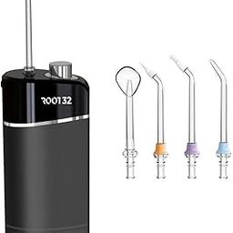 Portable Water Flosser for Dental Care 3 Cleaning Modes, IPX7 Waterproof |Black, 4 Nozzles-picture-23