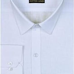 Men's Long Full Sleeves Regular Fit Cotton Linen Formal Plain Shirts(GCR55)-image-59