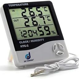 Dr Yonimed Digital Hygrometer Thermometer With Room Temperature Clock Alarm Display for Precise Humidity Monitoring Wall Mounted Humidity Meter (HTC-2)-13