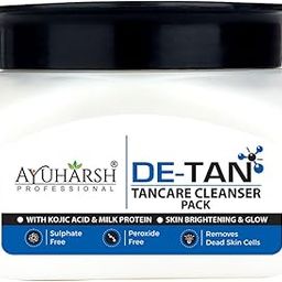 Ayuharsh De-Tan Removal Cleanser & Face Pack with Kojic Acid for Tan Removal, Deep Pore Cleansing & Brightening Skin with Milk Protein for Men & Women (500 gm).-image-97