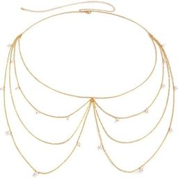 Multi-Layer Pearl Tassel Waist Chain for Women, Simple Cross Body Chain Accessory, Adjustable Fit-image-61