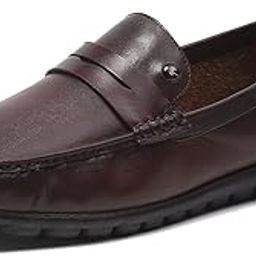 Mens Solid Slip on Genuine Leather Loafers (201819FW)-image-26