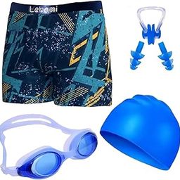 JMT Wear Swimming Combo Kit, Swimming Short, Goggles, Silicone Cap, 2Pc Ear Plugs, 1 Pc Nose Clip, Swimming Suit-image-75