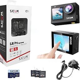 SJCAM SJ6 Pro 5K 24MP Dual Screen Action Camera Kit | 6axis gyro | 165° Ultra Wide | 2" Touch Screen | 30M Underwater with 3 x1000 mAh Batteries 32GB SD Card, Type-C Mic and Accessories Kits-28