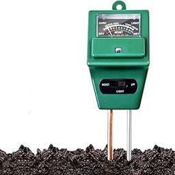 VIRZA TRADE 3 in 1 Soil Testers 3-in-1 Water Moisture Hydroponic Solar Care Plants Soil Sensor Ph Meter for Soil Testing Digital PH Acidity, Moisture Machine, Sunlight Intensity-91