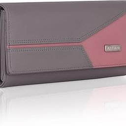 Women's Wallet and Clutch Collection: Elevate Style with Luxury. Functionality: Phone, Cash, Card Slots. Elegant Design, Soft Texture, Zipper (Grey)-23