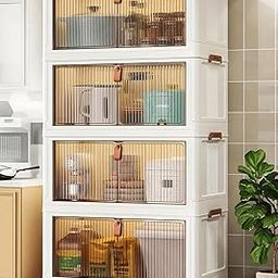 Ticoh Plastic Wardrobe for Storage - Plastic Cabinet for Storage, Foldable Wardrobes for Cloth, Collapsible Wardrobe, Cupboard for Clothes Drawer, Almirah for Clothe-image-63
