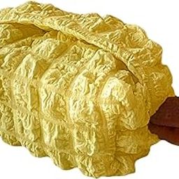 ATORSE Facial Tissue Box Cover Reusable Plush Lightweight for Desks Car Tables Yellow-picture-11