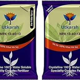 Utkarsh NPK 13 40 13 Fertilizers for Plants | 100% Water Soluble Powder | Complete Plant Food and Nutrition for Healthy Home Garden, Growth Boost for Fruits and Flower (1.8 Kg;Pack of 2 of 900 gm)-87