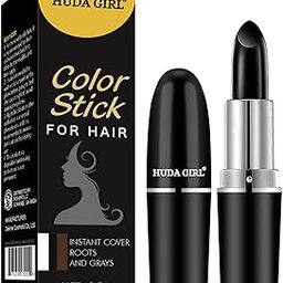 HUDA GIRL Natural Hair Color Root Touch Up For Grey Hair, Non-Toxic White Hair Coverage Touch Up Hair Dye Pencil For Men & Women (Black, 1 count)-3