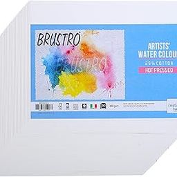 Brustro Artists Watercolour Paper 25% Hot Pressed 300 GSM -50 Sheets. Size (Small) 10 cm X 14 cm-image-90
