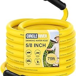 CircleRiver RV Water Hose 75FT, 5/8" Premium RV Drinking Water Hose for RV, Camping, Marine, Trailer and Truck, BPA Free, Anti-Kink and Leak-Free-image-42
