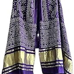 Traditional Poly Crap Bandhej/Bandhani Print Dupatta with Golden Zari Border| Lagdi Patta Design Ideal For ChaniyaCholi, Lehenga | 2.5 mtrs Long | Navratri Wear For Women.-picture-25