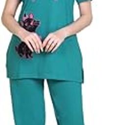RG Summer Daily Night Wear Cotton Round Neck Printed Half Sleeve Top& Bottom For Women's (NS-02)-image-43