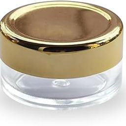 PackDost 8ml Empty Acrylic Cosmetic Jar – Small Transparent Refillable Container with Golden Cap & Leakproof Lid for Lip Balm, Body Butter, Creams, DIY Beauty & Travel (Golden cap, 8ml) (10)-46