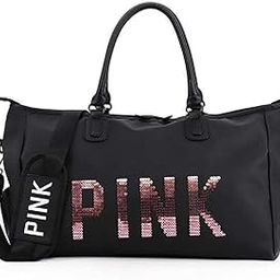 Sport Bags Women Luxury Handbags Travel Duffle Gym Bags with Separate Shoe Compartment (Black Charcoal)-image-31