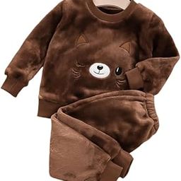 Set of 2 | Baby Sleepwear Nightsuit Kid’s Nightdress T-Shirt with Pants Pajamas Winter Sweater-image-28