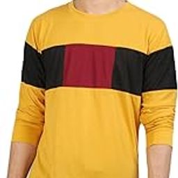 Parona Cotton Blend Round Neck Full Sleeve Regular Fit Casual Colorblock T-Shirt for Men-picture-42