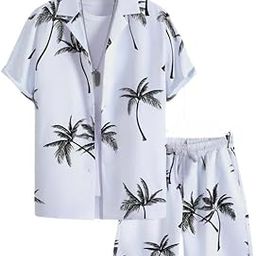 Men Latest Silky Licra Short Sleeve Shirt & Shorts Combo Suit || Multi Printed Night Suit Set || Shorts Set for Mens || Sleepwear Loungewear Shirt & Short Sets (Men, Black & White, XL)-image-77