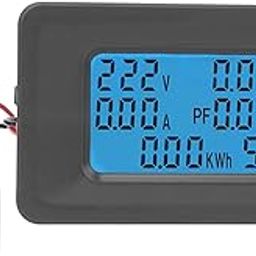 6 in 1 LCD Voltage Meter 110-250V 100A Power Monitor Panel with 5 Digit Mutual Inductor Power- 0.01~99999KWH-0