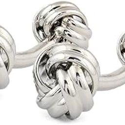 Elegant Silver Knot Cufflinks for Men-image-32