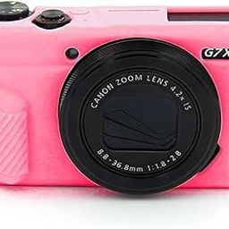 Easy Hood G7X Mark II Case G7X Mark III Case G7X Camera Silicone Case,Soft Silicone Protective Cover for Canon Powershot G7X Mark III DSLR Camera(Pink)-picture-28