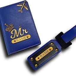 Combo Personalized Artificial Leather Passport Cover and Luggage Tag for Men's/Women's/Wallet/Bag-image-71
