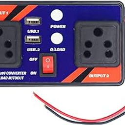 Electronic Spices 12v to 24v Dc to 220v Ac 50watt Load Converter With 2 Usb Jacks for Multiple Application-14