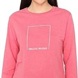 Soft Terry Fabric Knit Cotton Sweatshirt, Desert Rose-image-0