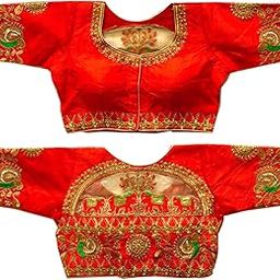 women's embroidery handwork design bridal blouse-image-23