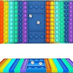 VGRASSP Pop It Fidget Sensory Toys, Stress Relief Silicone Pressure Relieving, Squeeze Novelty Gifts for Kids Children Adults - Color As Per Stock (Ludo)-15