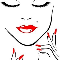 ARWY® Salon Wall Stickers Girl Face Hand Manicure Nail Lips Wall Decals Beauty Salon Girl Eyelashes Wall Art Vinyl Stickers Bedroom Decoration Make Up (Black, 42x56cm)-23