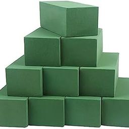 Wet Floral Foam Blocks Large Floral Bricks Flower Mud Floral Foam Floral Foam Green Foam for Flowers Sponge Foam Kit for Florist Floral Arrangement - 9"L X 3.1"W X 4.3" H (Green; Pack of 10)-picture-15