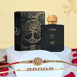 VOKKA Rakhi Gift for Brother – 1 Unisex Oud Perfume 100ml with 2 Rakhis | Omkaar & Desert pearl Rakhi | Raksha Bandhan Combo Set for Bhaiya & Bhabhi-image-102