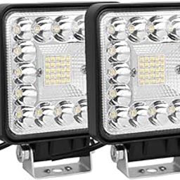 LED Fog Lights, Square Shape, IP67 Waterproof, Compatible with Cars, Vans, Motorbikes (Pack of 2)-29