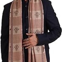 Pashmina Feel Pure Wool Men’s Graphic Design Shawl for Winters (Size 40 x 80 Inches)-picture-39