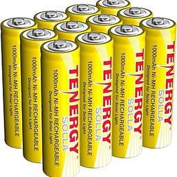 Tenergy Solla Rechargeable NiMH AA Battery, 1000mAh Solar Batteries for Solar Garden Lights, Anti-Leak, Outdoor Durability, 5+ Years Performance, 12 Pack, UL Certified-picture-22