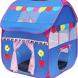 Homecute Foldable Pop Up Hut Type Kids Toys Jumbo Size Play Tent House for Boys and Girls. (Big Size Blue)-6