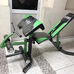 Gamma Fitness Multi Adjustable Decline Bench with Preacher Curl and Leg Curl Extension Bench (Multicolour) Weight Limit: 350 Kg-picture-1
