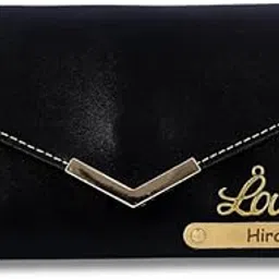 Plexicrafts Personalized Women’s Leather Wallet – Custom Name & Charm 3-Fold Clutch Purse – Stylish Gift for Girlfriend, Wife, Mom, Sister – Birthday, Anniversary – Black-picture-14